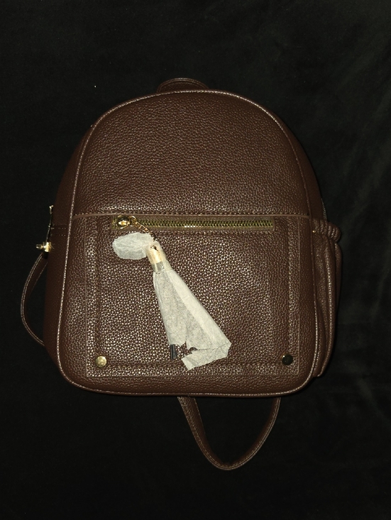 Montana West Handbags - Montana West Brown Mini Backpack with Tassel Accent